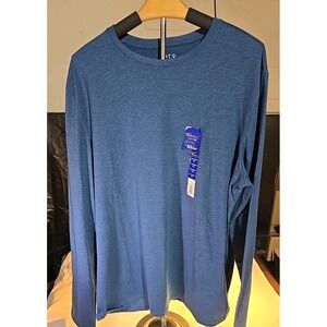 Men's Apt 9 Premier Flex  Long Sleeve Tee‎ Size XXL Blue NWT